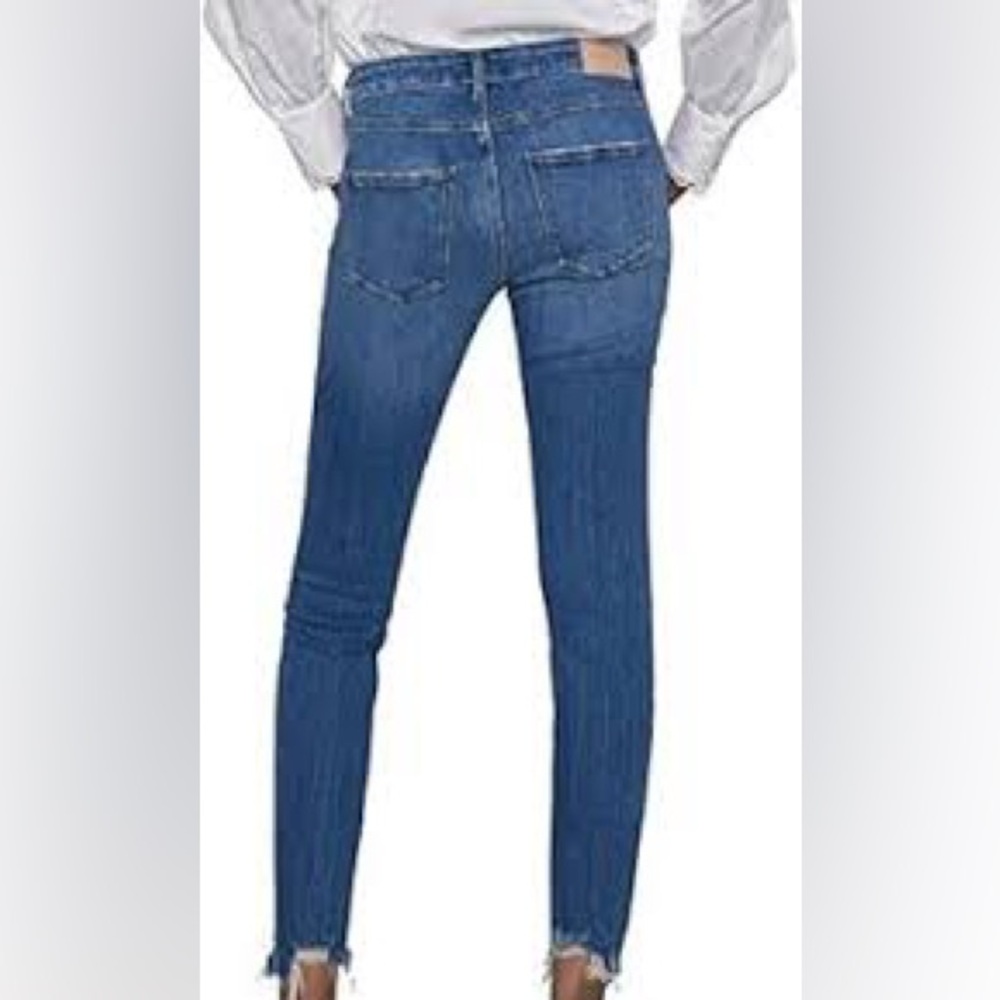 ZARA Distressed Classic Blue Women's Jeans - Picture 5 of 9